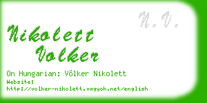 nikolett volker business card